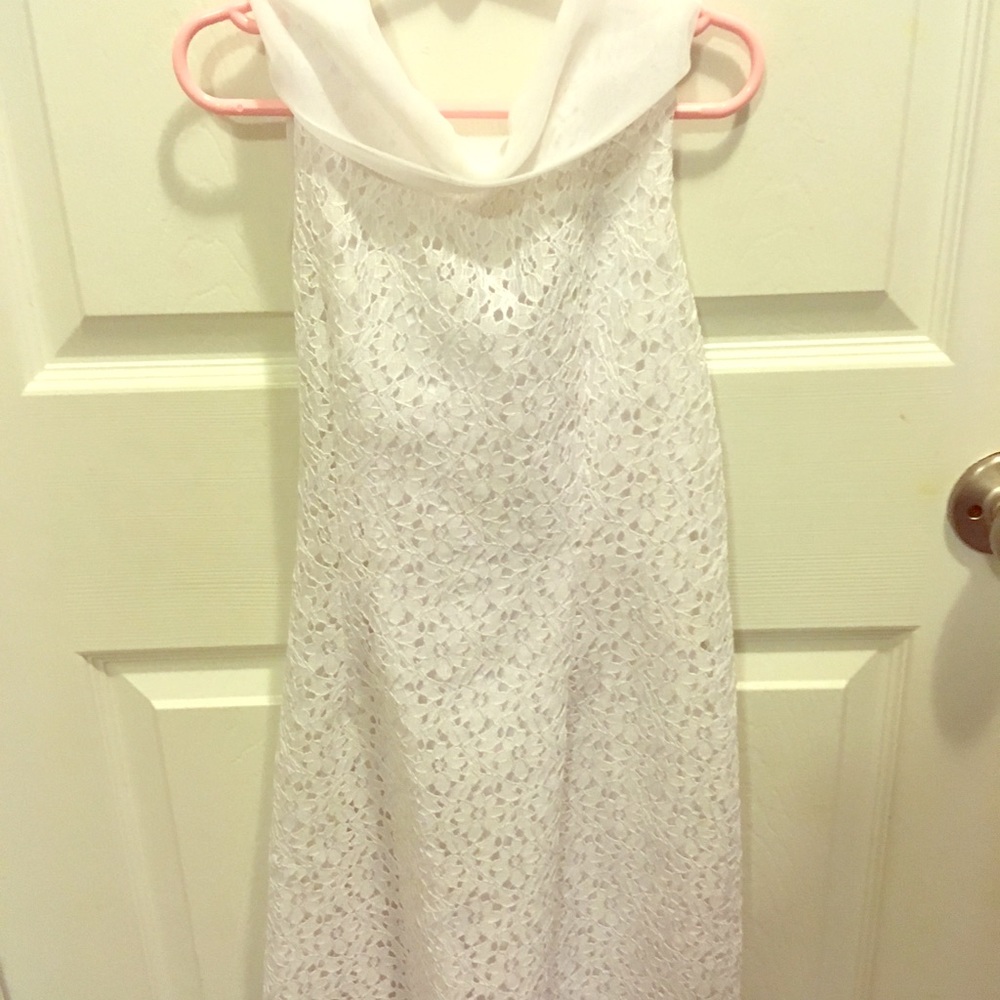 White laced covered dress